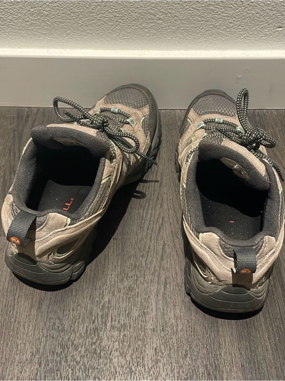 Merrell Women's Taupe and Gray Hiking Sneakers - Picture 3 of 7
